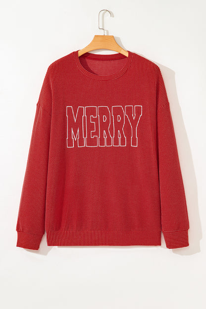 Merry & Bright Ribbed Pullover