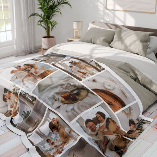 Custom Photo Collage Memory Blanket