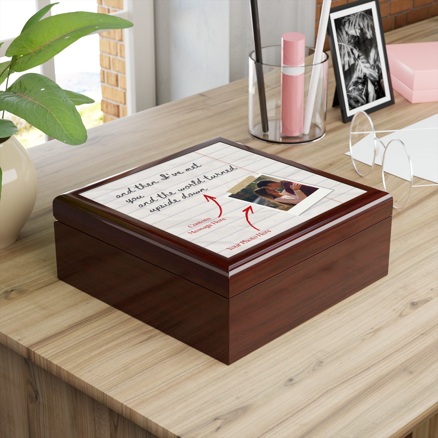 Handwritten Note & Photo Memory Jewelry Box