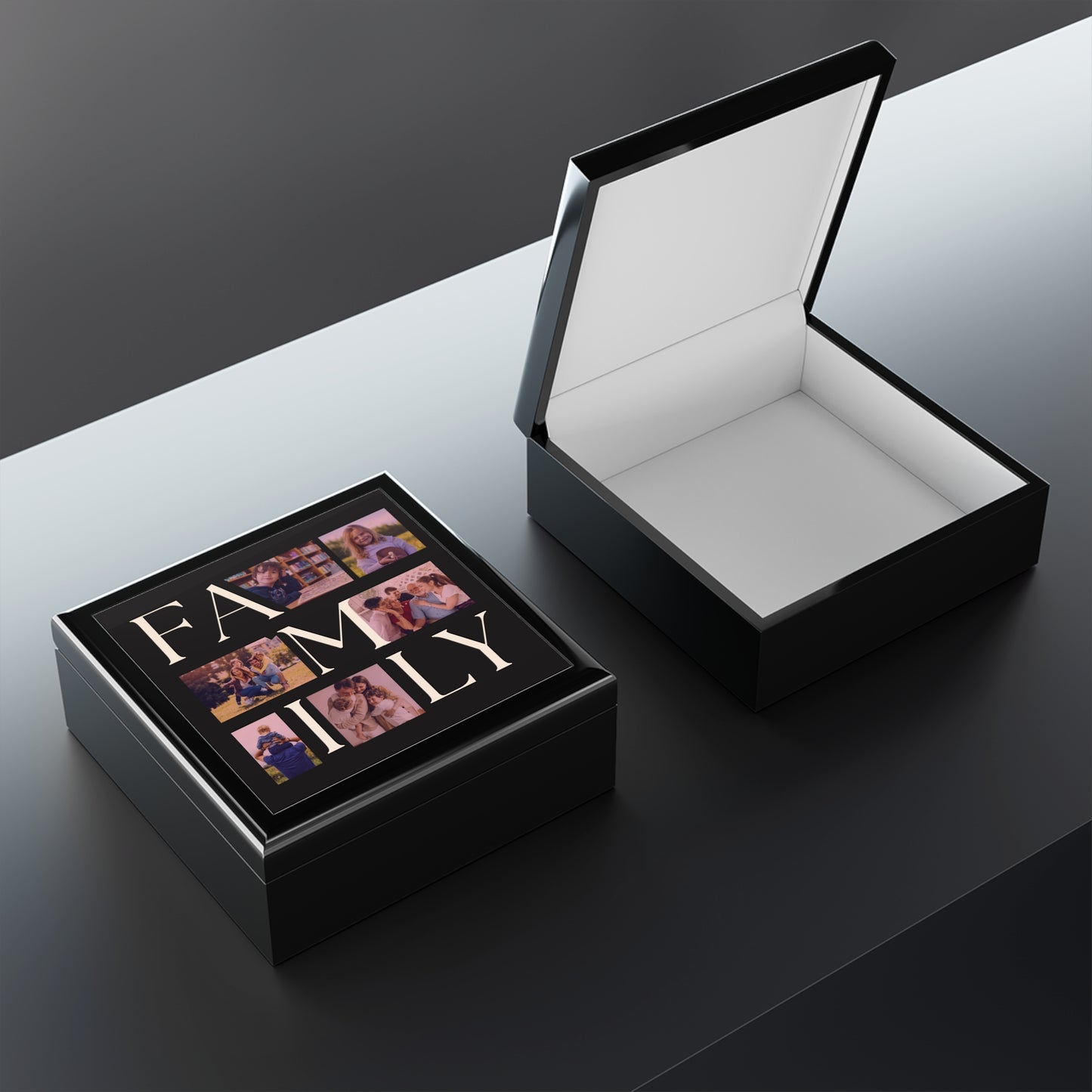 Family Collage Photo Keepsake Jewelry Box