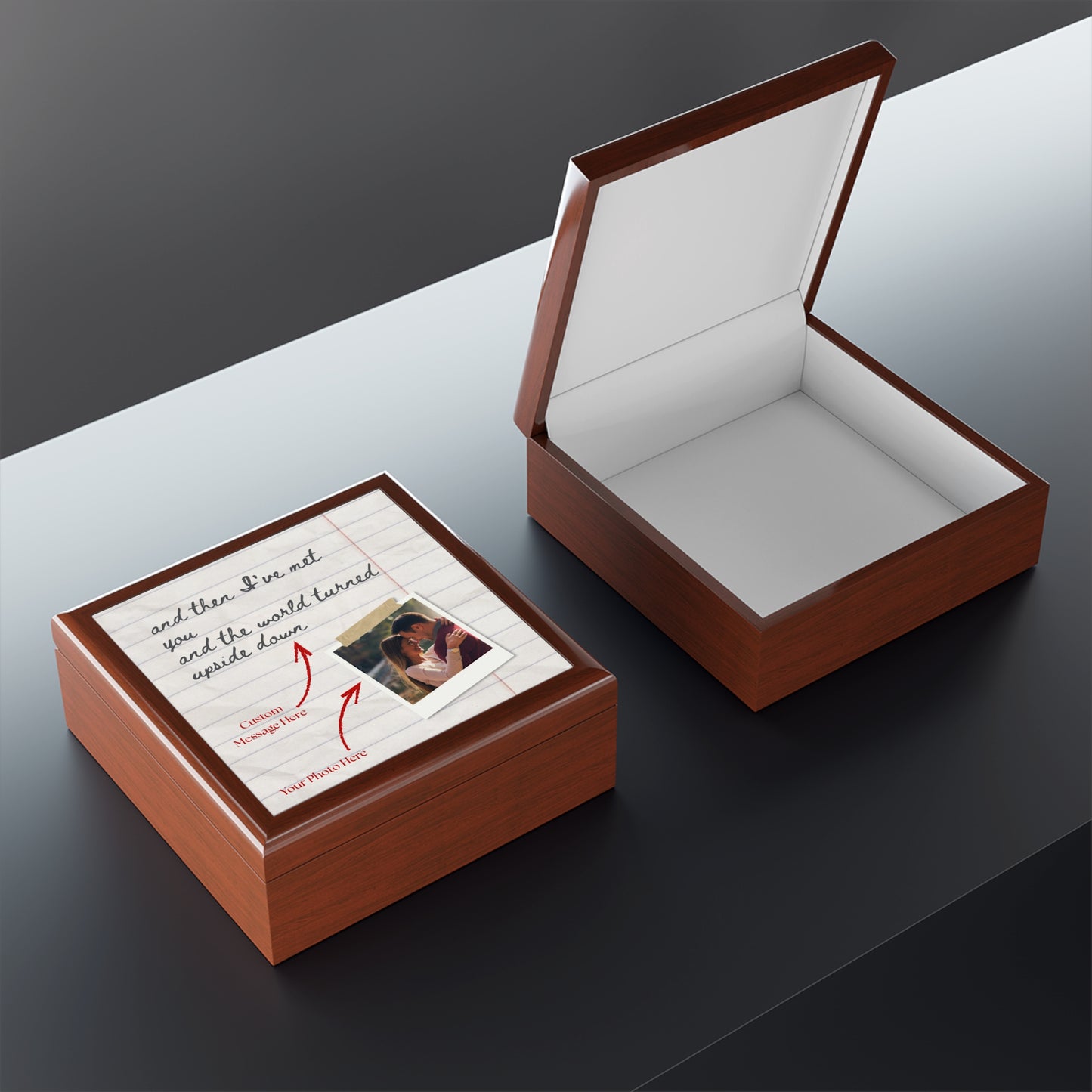 Handwritten Note & Photo Memory Jewelry Box
