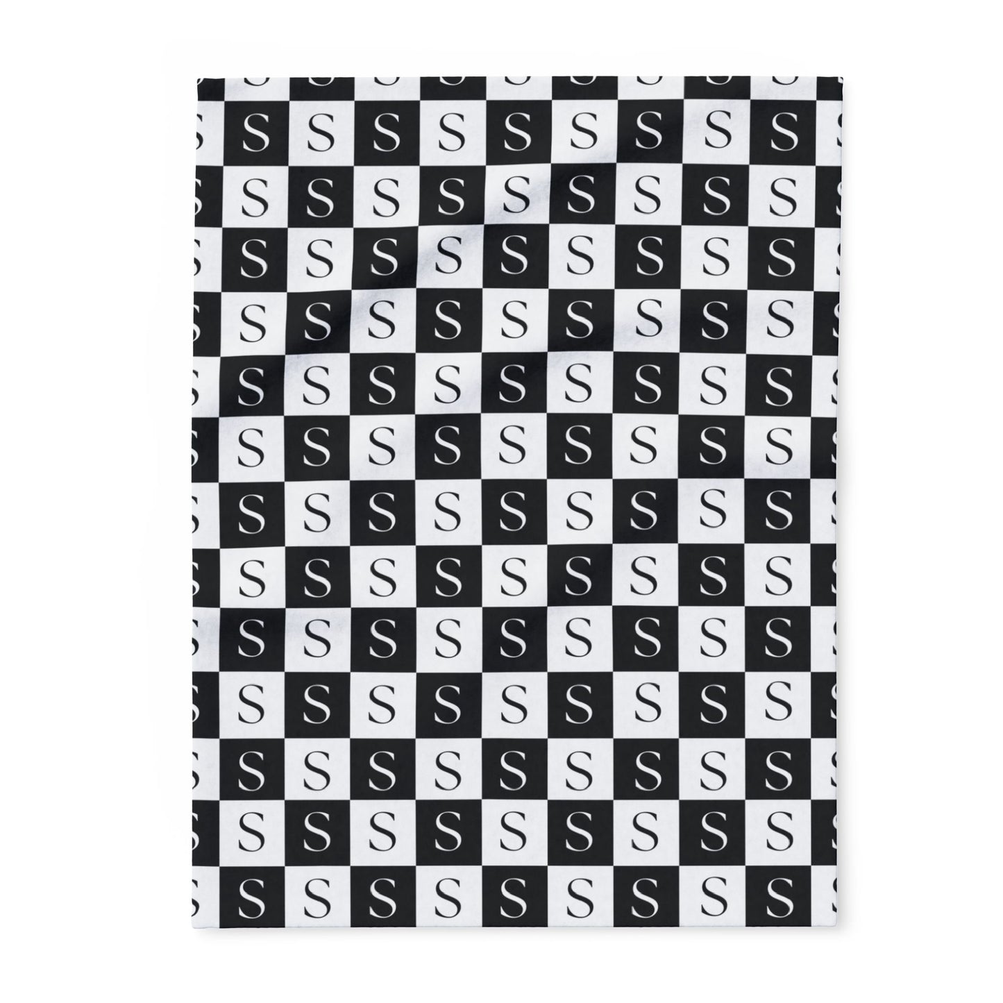 Custom Initial Checkerboard Blanket