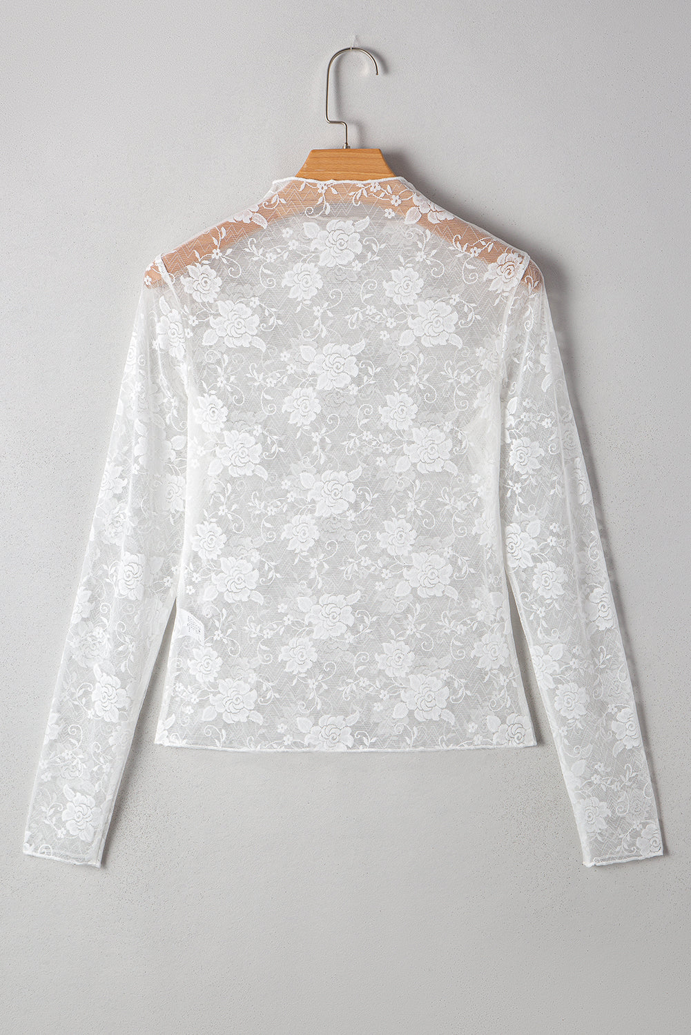 Sheer Floral Long Sleeve Top