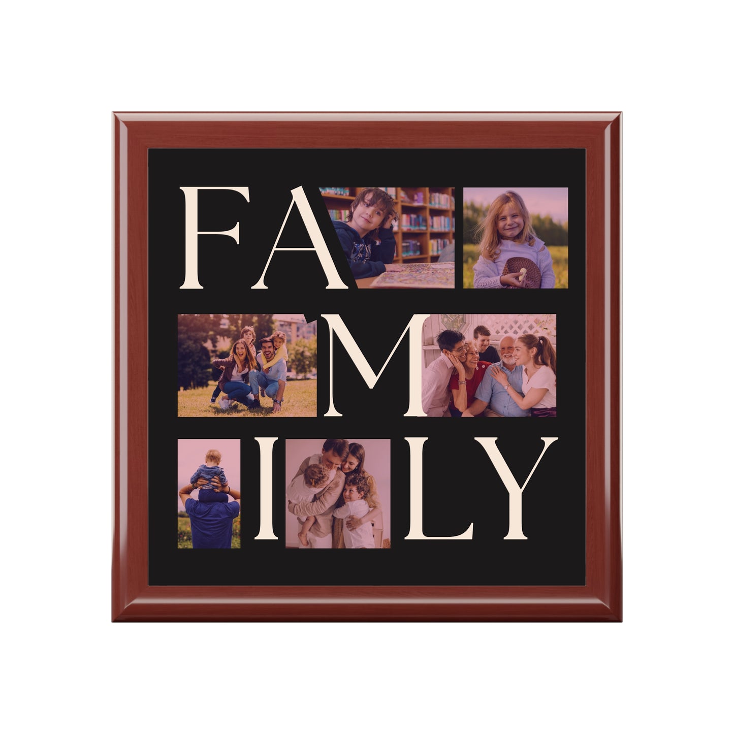 Family Collage Photo Keepsake Jewelry Box