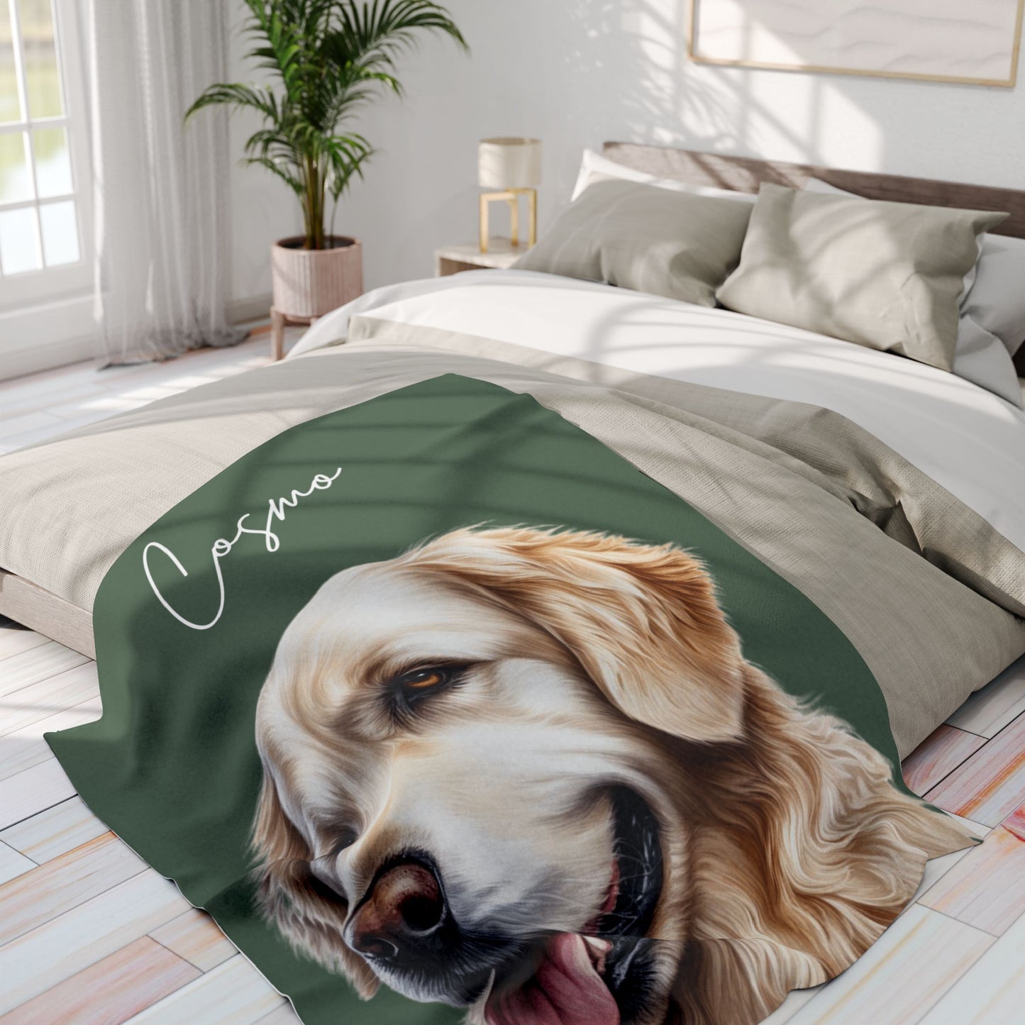 Custom Pet Portrait Blanket