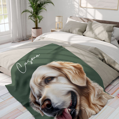 Custom Pet Portrait Blanket