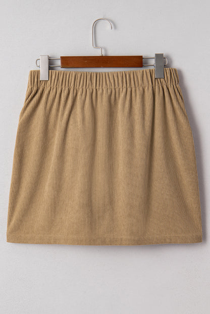 Camel Corduroy Skirt