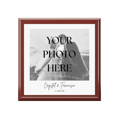 Elegant Photo Message Keepsake Jewelry Box