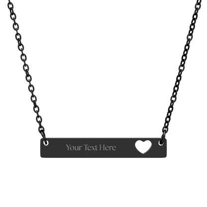 Sweetheart Bar Engraved Necklace
