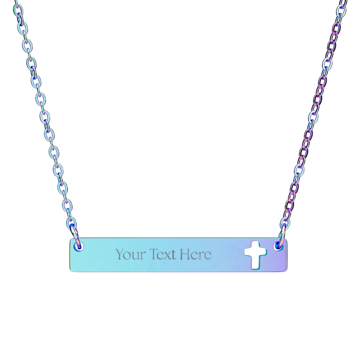 Faith Bar Engraved Necklace