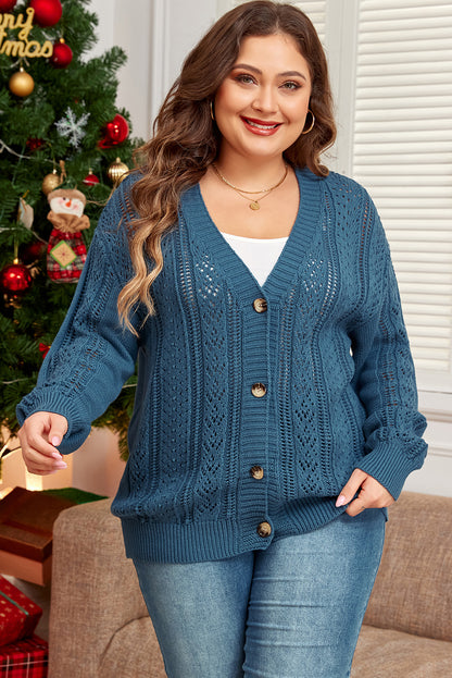 Plus Coastal Breeze Knit Cardigan
