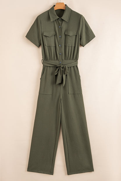 Sage Utility Jumpsuit