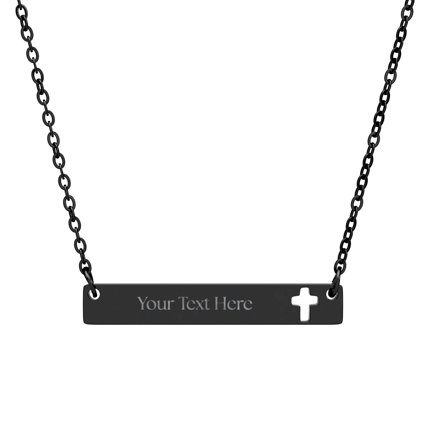 Faith Bar Engraved Necklace