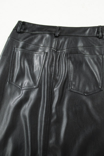 Midnight Muse Vegan Leather Skirt