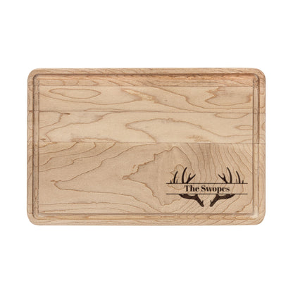 Rustic Antler Personalized Cutting Board