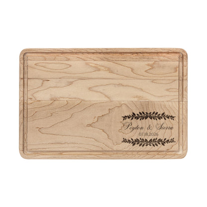 Botanical Couple Personalized Cutting Board