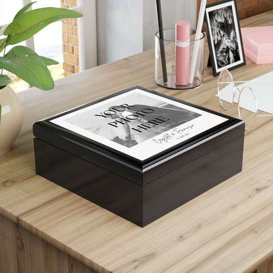 Elegant Photo Message Keepsake Jewelry Box