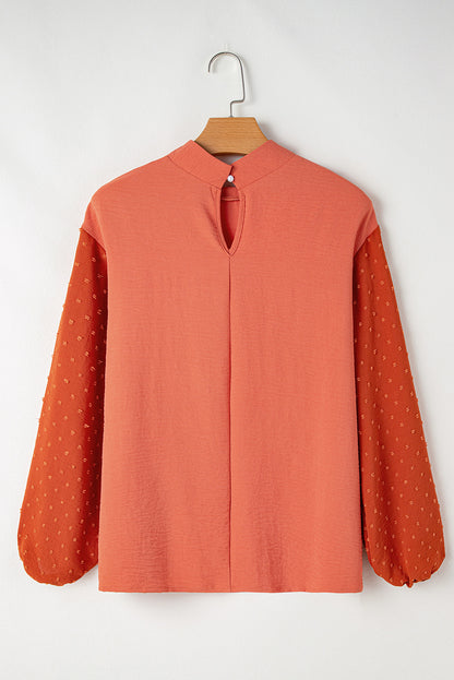 Whispered Dots Long Sleeve Blouse