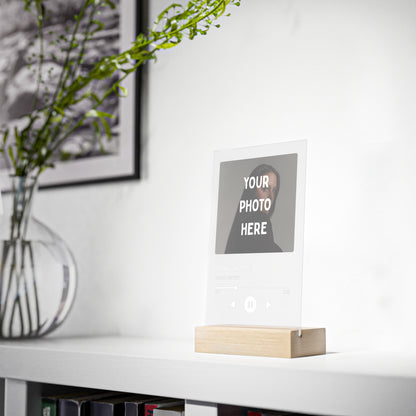 Custom Song Plaque Acrylic Stand - White Text