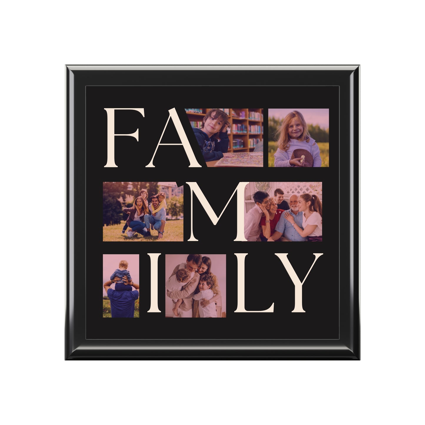 Family Collage Photo Keepsake Jewelry Box