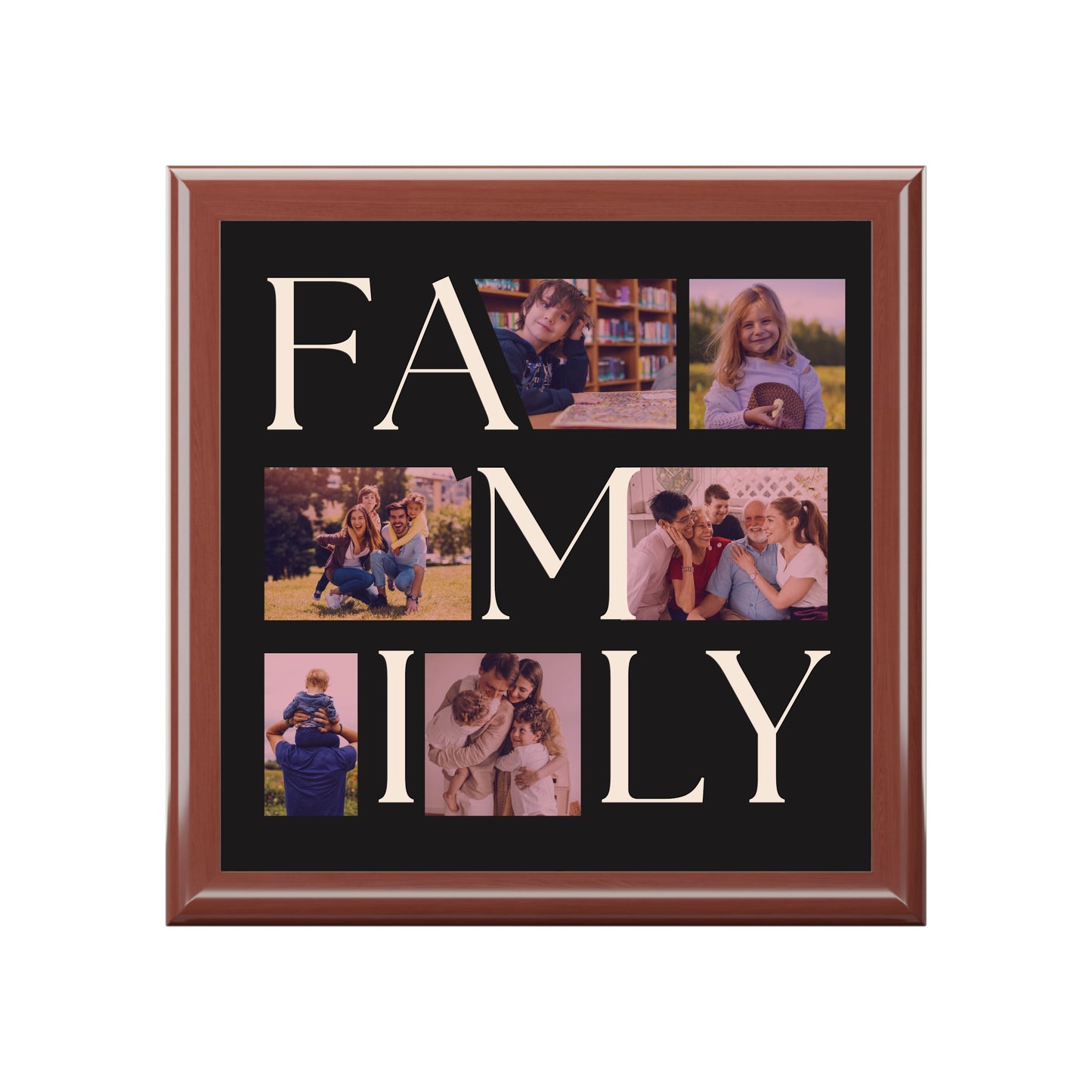 Family Collage Photo Keepsake Jewelry Box