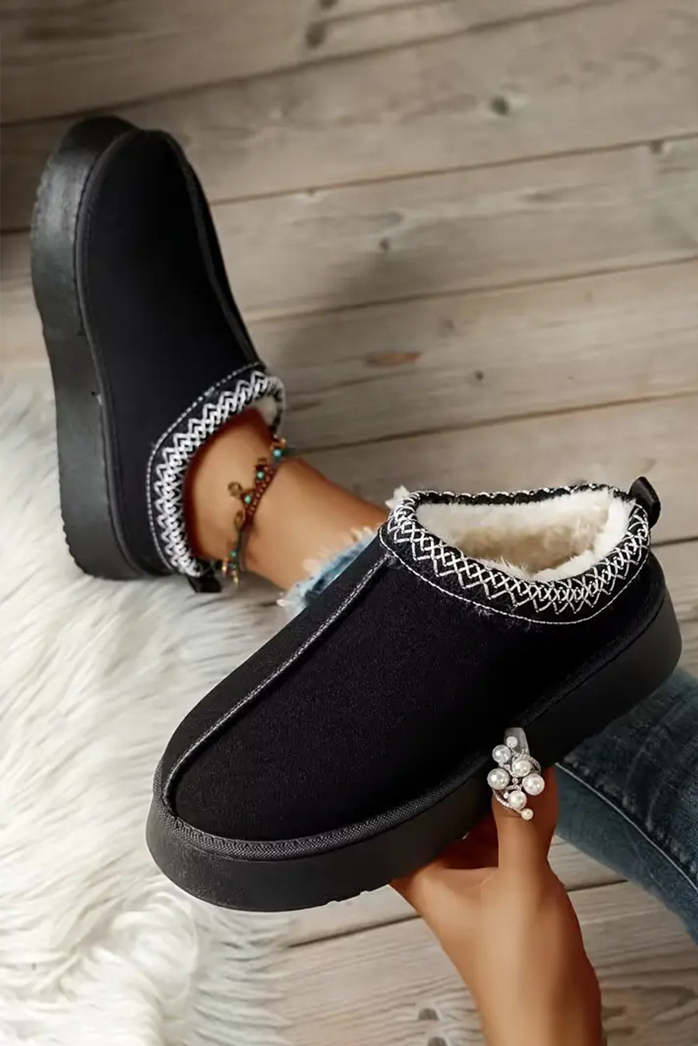 Suede Plush Boots