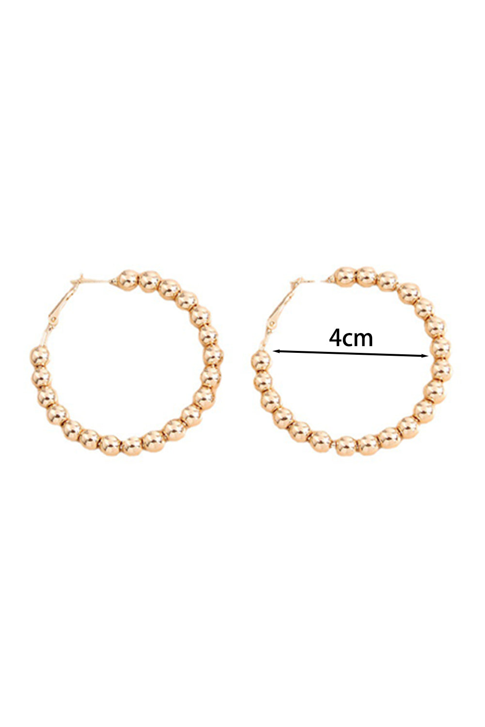 Golden Glow Beaded Hoops