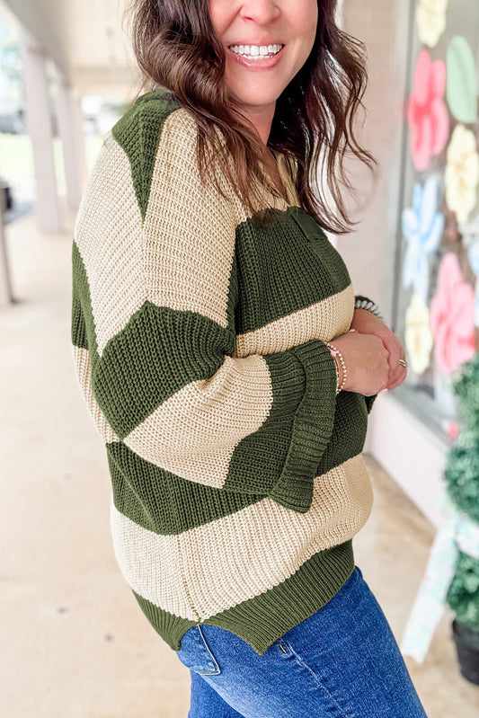 Evergreen Ease Colorblock Sweater