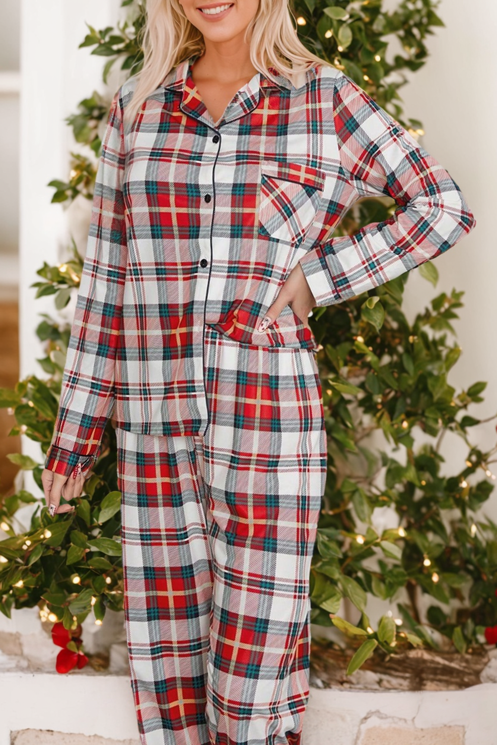 Classic Holiday Plaid Pajama Set