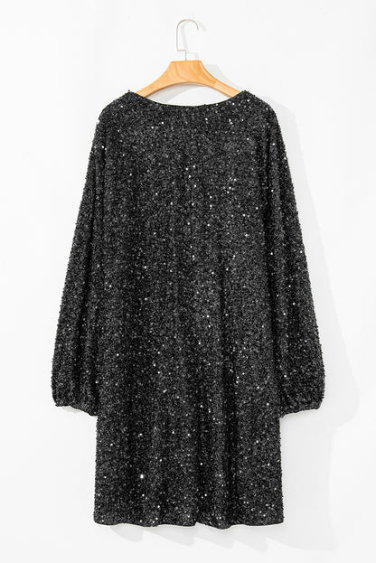 Midnight Sparkle Plus Size Sequin Dress