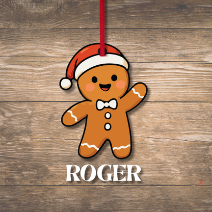Gingerbread Name Christmas Ornament