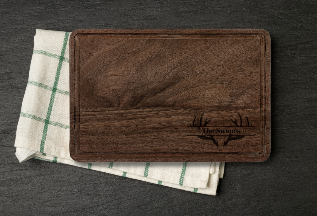 Rustic Antler Personalized Cutting Board
