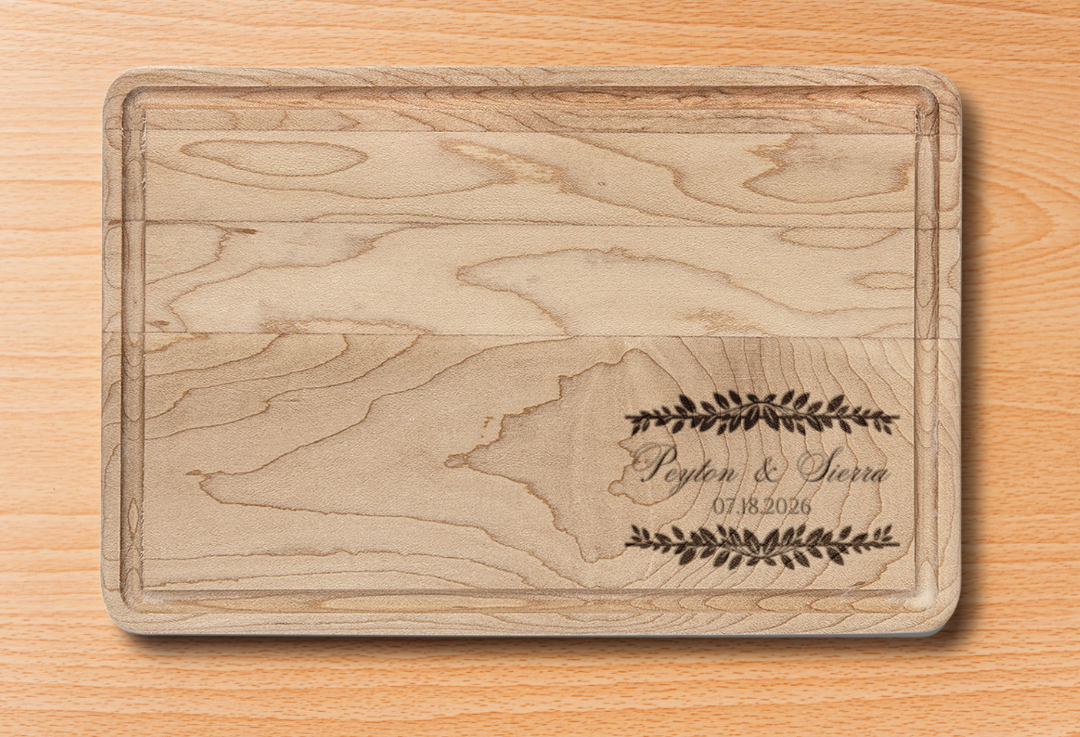 Botanical Couple Personalized Cutting Board