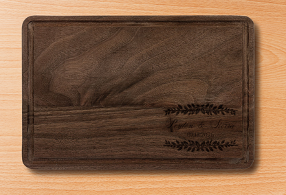 Botanical Couple Personalized Cutting Board