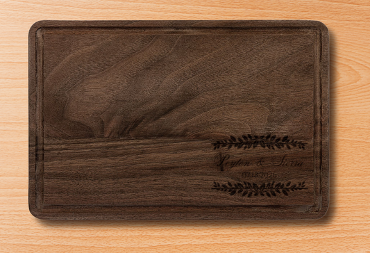Botanical Couple Personalized Cutting Board