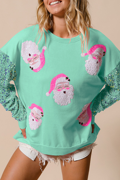 Sparkle & Santa Sequin Sweatshirt
