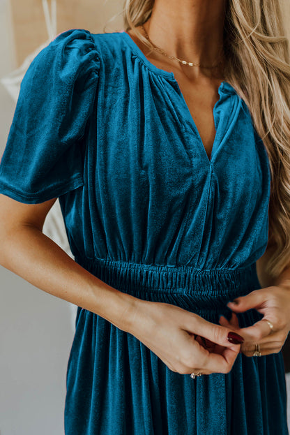 Velvet Chestnut Maxi Dress