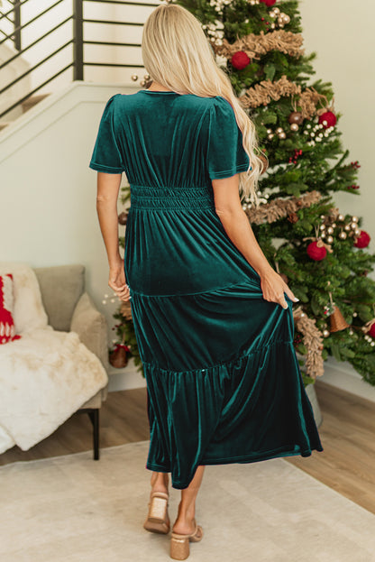 Velvet Chestnut Maxi Dress