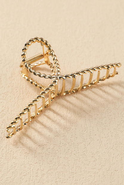 Gilded Twist Bow Hair Clip