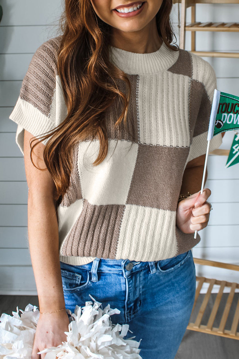 Plaid Patch Sweater