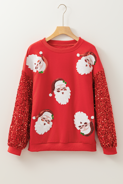 Sparkle & Santa Sequin Sweatshirt