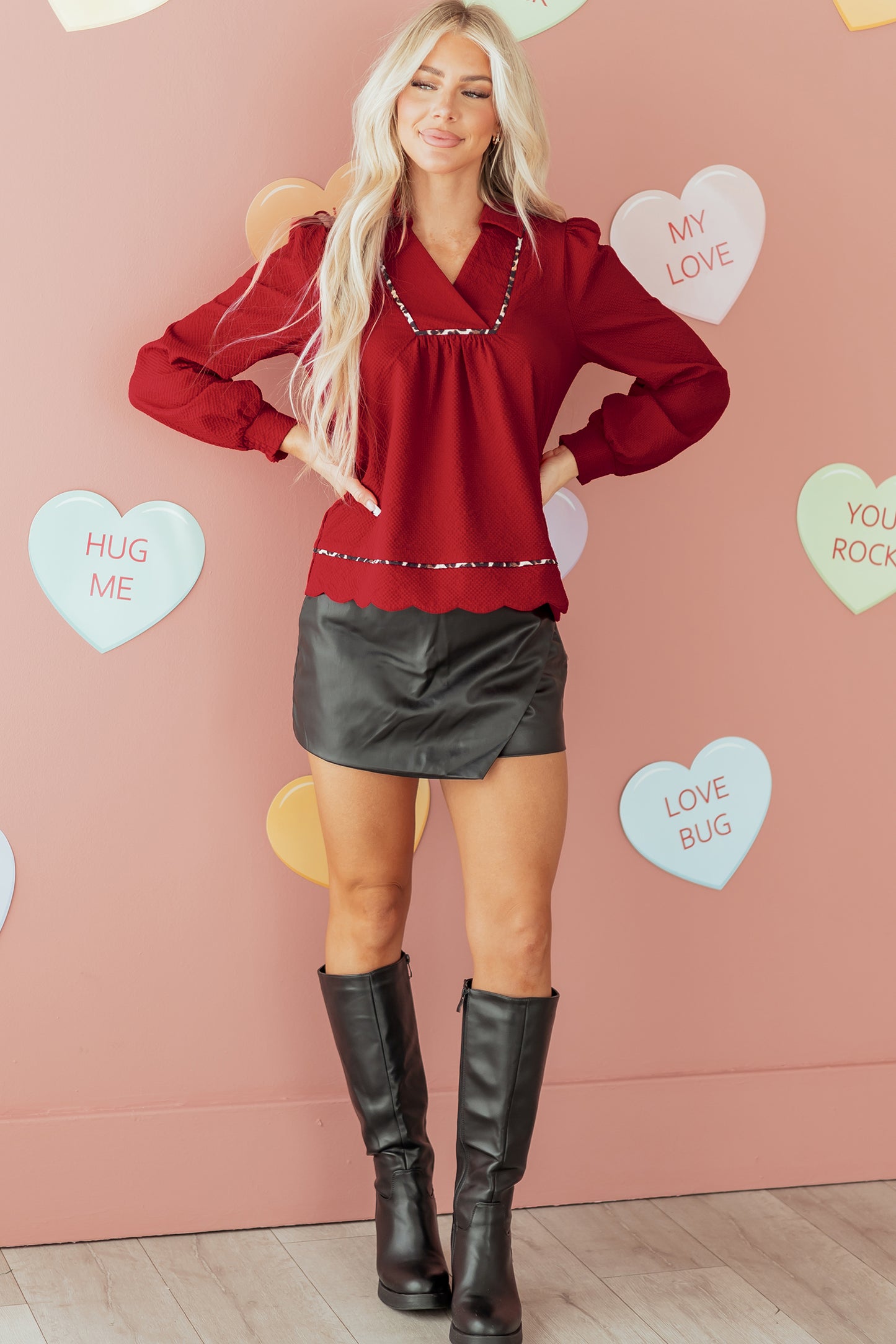 Scarlet Wild Trim Blouse