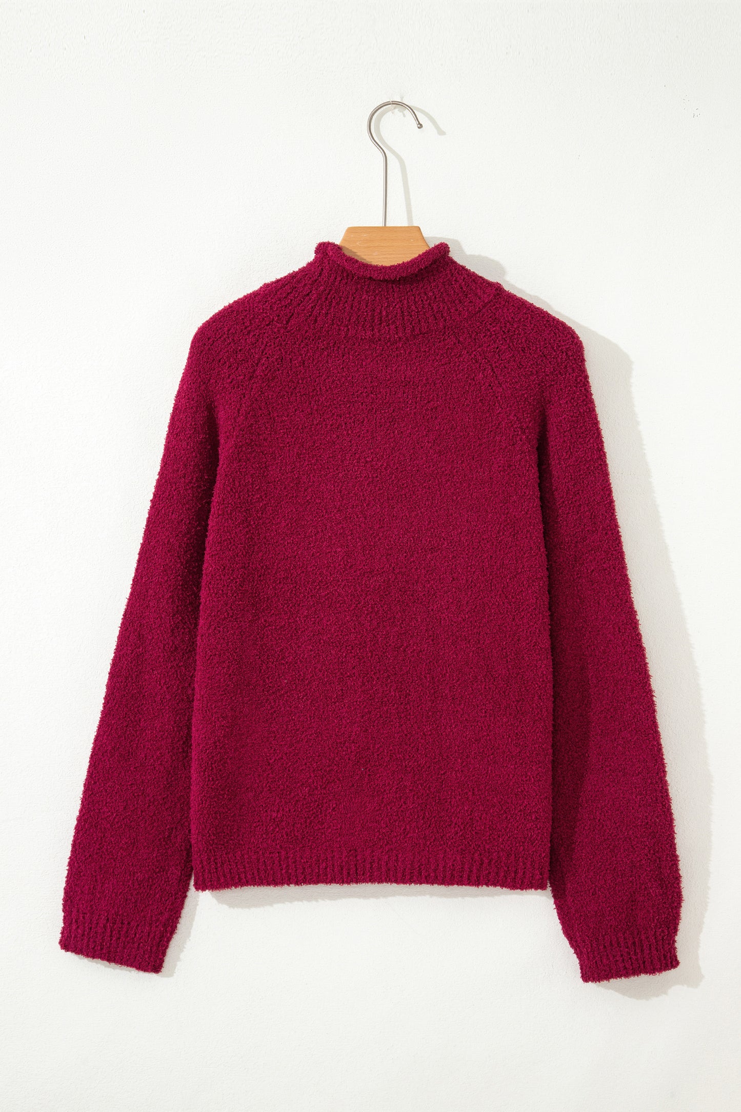 Cranberry Popcorn Knit Sweater