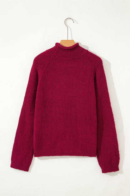 Cranberry Popcorn Knit Sweater