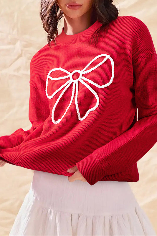 Holiday Bow Knit Sweater