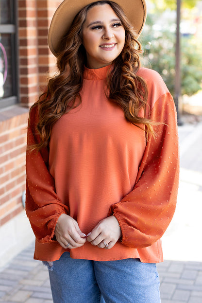 Whispered Dots Long Sleeve Blouse
