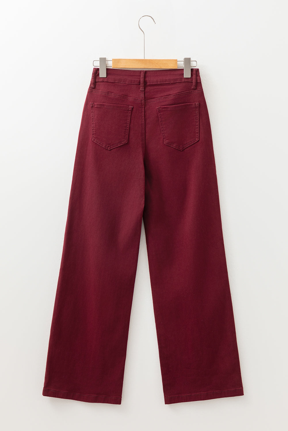 Bordeaux High Waist Wide Leg Jeans
