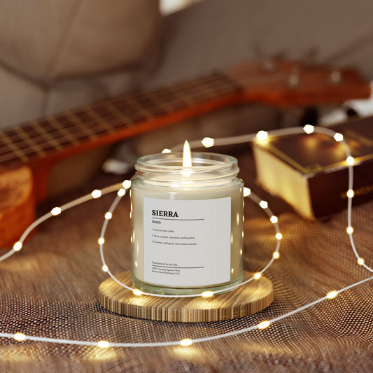 Personalized Name Definition Candle