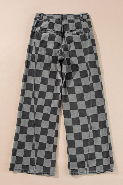 Retro Check Jeans
