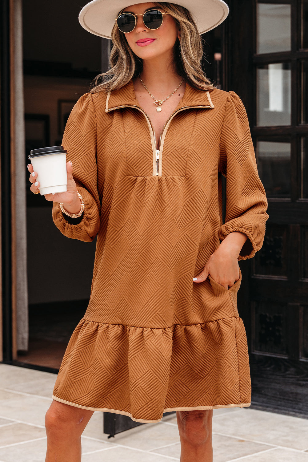 Golden Dune Mini Dress